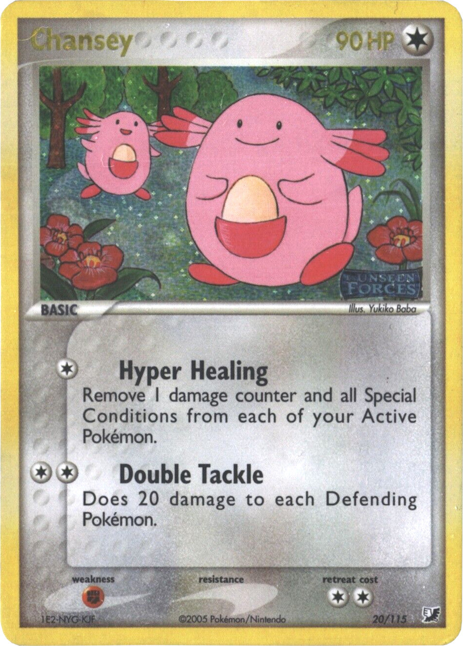 Chansey (20/115) (Stamped) [EX: Unseen Forces] | Kessel Run Games Inc. 