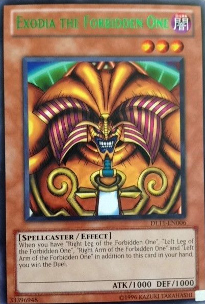 Exodia the Forbidden One (Green) [DL11-EN006] Rare | Kessel Run Games Inc. 