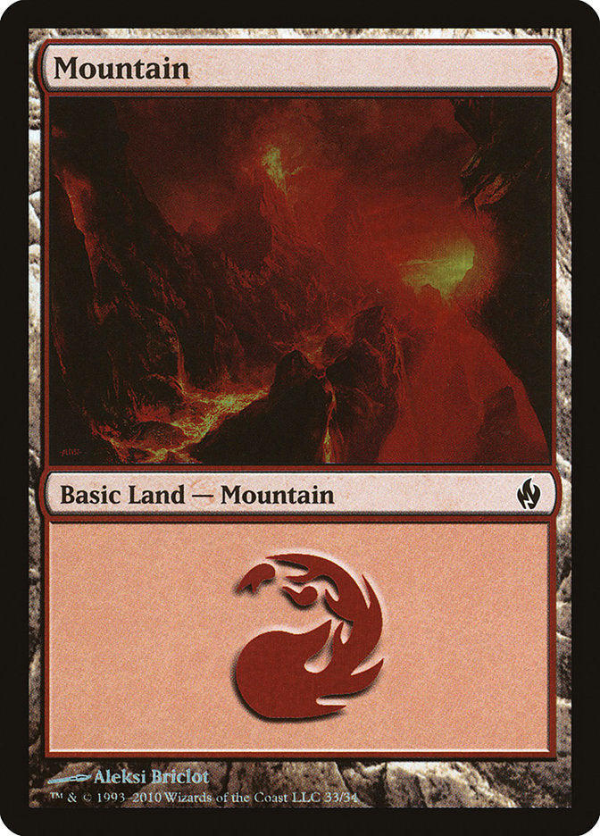 Mountain (33) [Premium Deck Series: Fire and Lightning] | Kessel Run Games Inc. 