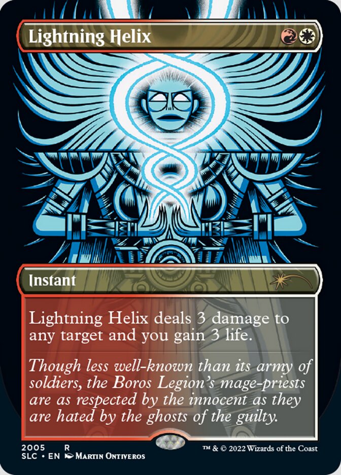 Lightning Helix (Borderless) [Secret Lair 30th Anniversary Countdown Kit] | Kessel Run Games Inc. 