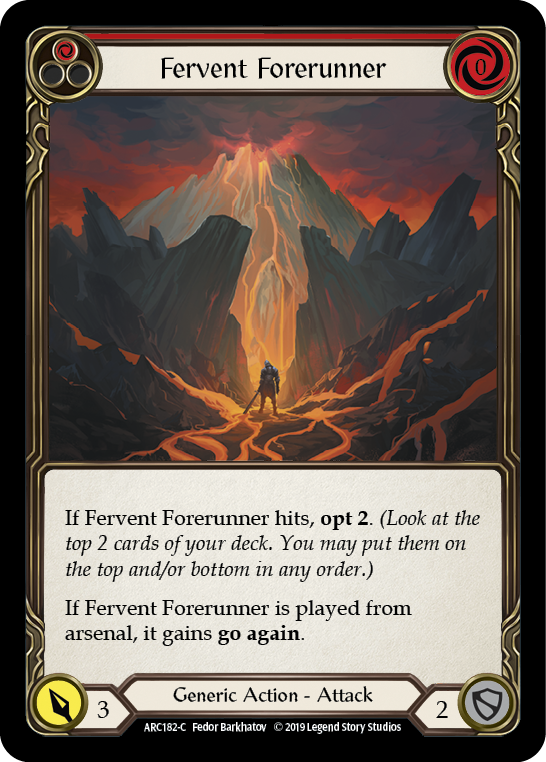 Fervent Forerunner (Red) [ARC182-C] (Arcane Rising)  1st Edition Normal | Kessel Run Games Inc. 