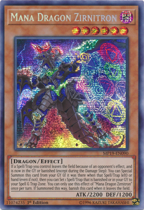 Mana Dragon Zirnitron [MP19-EN090] Prismatic Secret Rare | Kessel Run Games Inc. 