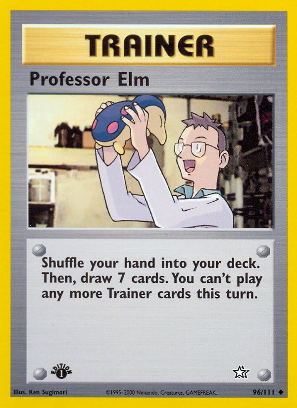 Professor Elm (96/111) [Neo Genesis 1st Edition] | Kessel Run Games Inc. 