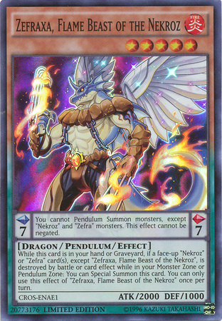 Zefraxa, Flame Beast of the Nekroz [CROS-ENAE1] Super Rare | Kessel Run Games Inc. 