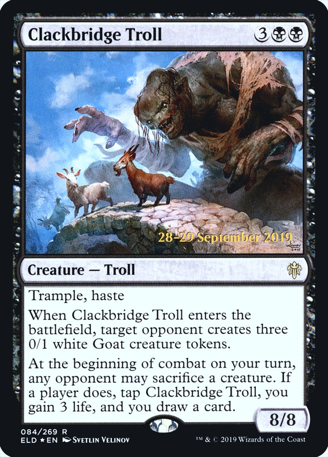 Clackbridge Troll [Throne of Eldraine Prerelease Promos] | Kessel Run Games Inc. 