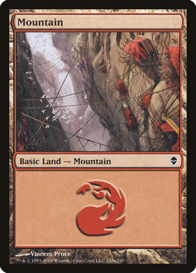Mountain (245a) [Zendikar] | Kessel Run Games Inc. 