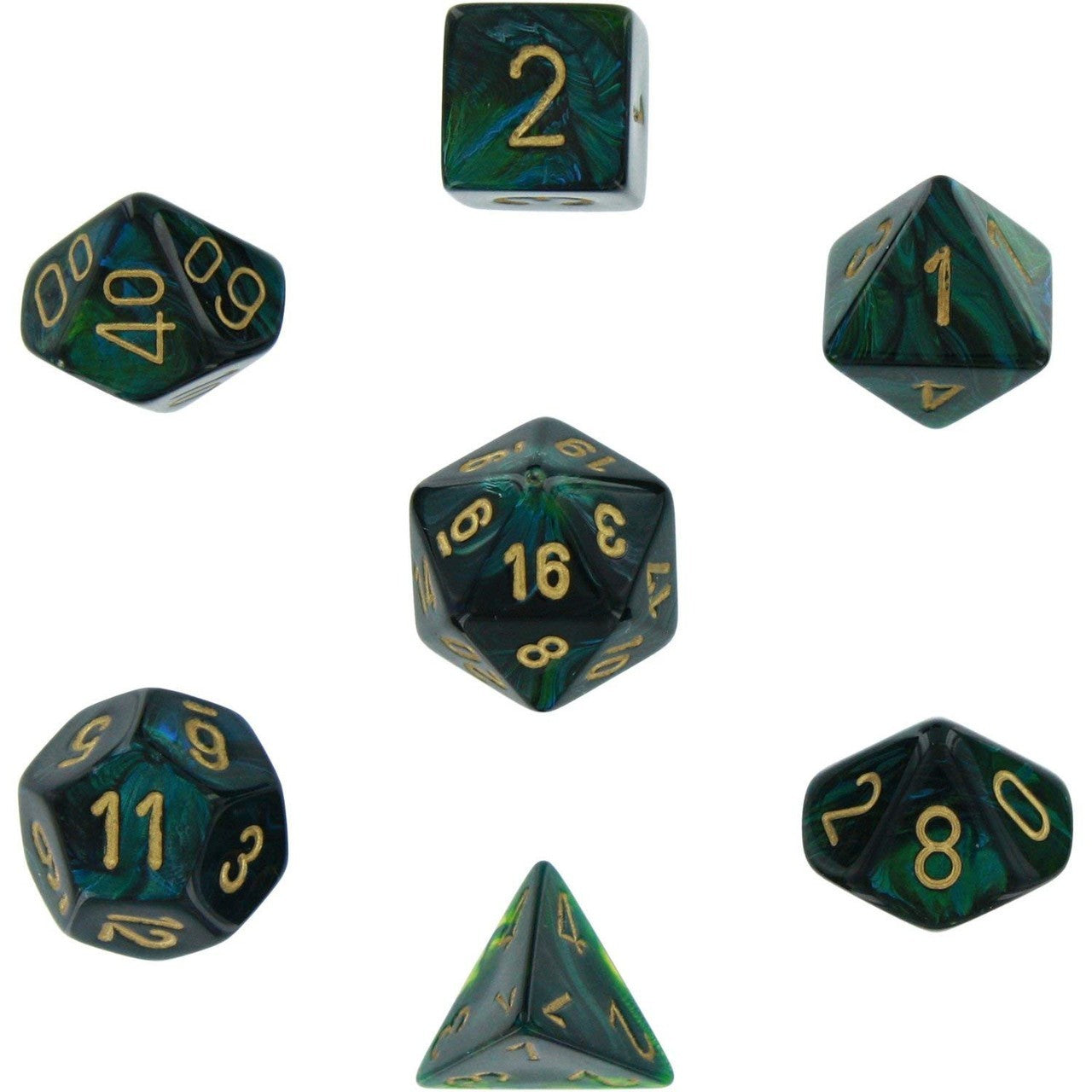 Scarab: 7pc Polyhedral Dice Set | Kessel Run Games Inc. 