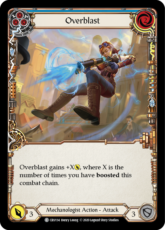 Overblast (Blue) [CRU114] (Crucible of War)  1st Edition Rainbow Foil | Kessel Run Games Inc. 