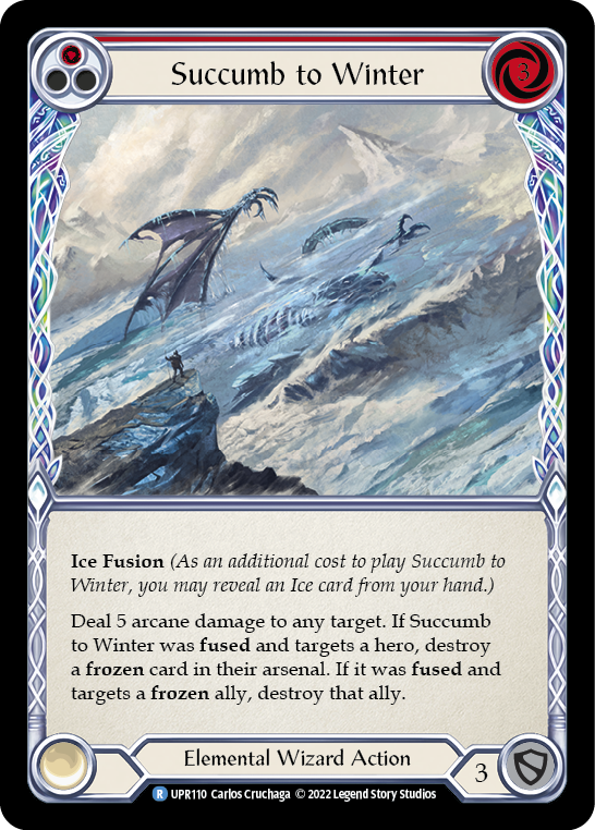 Succumb to Winter (Red) [UPR110] (Uprising)  Rainbow Foil | Kessel Run Games Inc. 