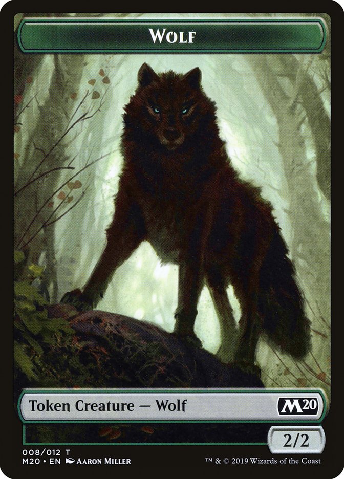 Wolf Token [Core Set 2020 Tokens] | Kessel Run Games Inc. 