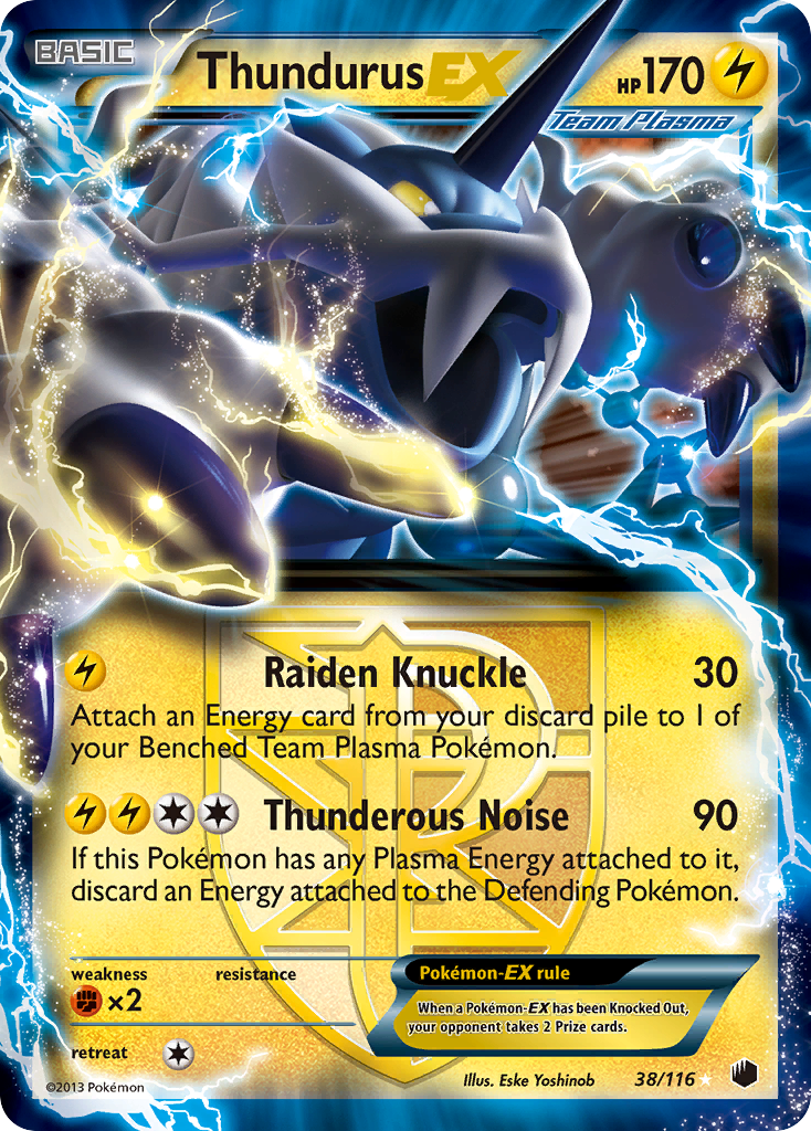 Thundurus EX (38/116) [Black & White: Plasma Freeze] | Kessel Run Games Inc. 