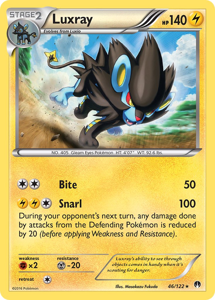 Luxray (46/122) (Cracked Ice Holo) [XY: BREAKpoint] | Kessel Run Games Inc. 