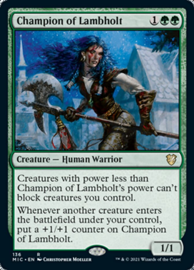 Champion of Lambholt [Innistrad: Midnight Hunt Commander] | Kessel Run Games Inc. 