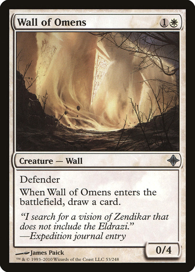 Wall of Omens [Rise of the Eldrazi] | Kessel Run Games Inc. 