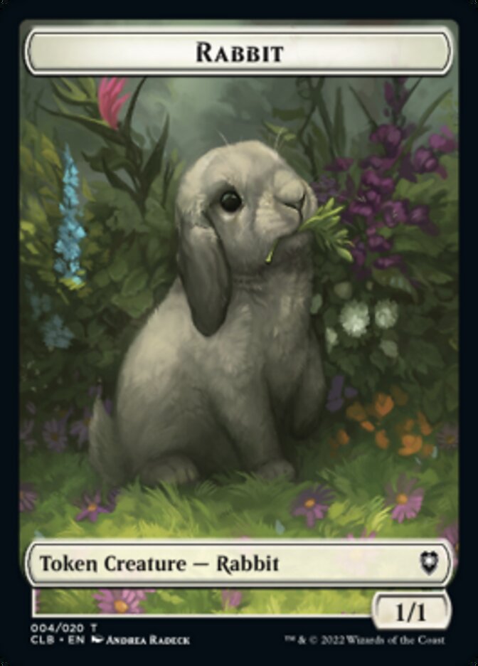 Rabbit Token [Commander Legends: Battle for Baldur's Gate Tokens] | Kessel Run Games Inc. 