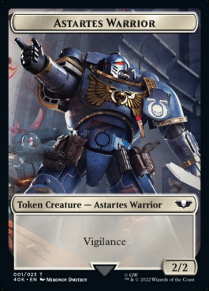 Astartes Warrior // Robot Double-Sided Token (Surge Foil) [Warhammer 40,000 Tokens] | Kessel Run Games Inc. 