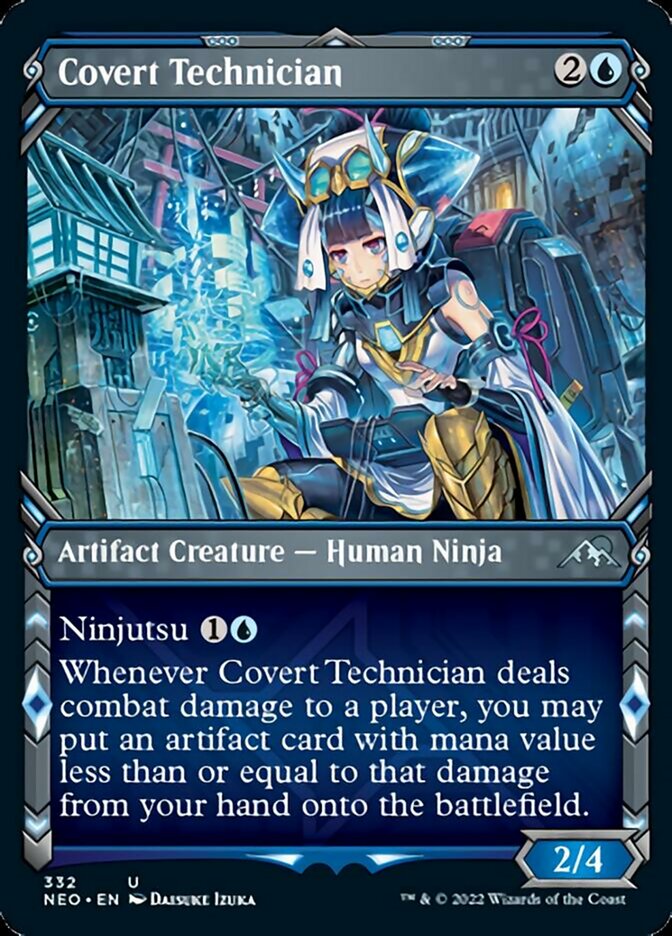 Covert Technician (Showcase Ninja) [Kamigawa: Neon Dynasty] | Kessel Run Games Inc. 