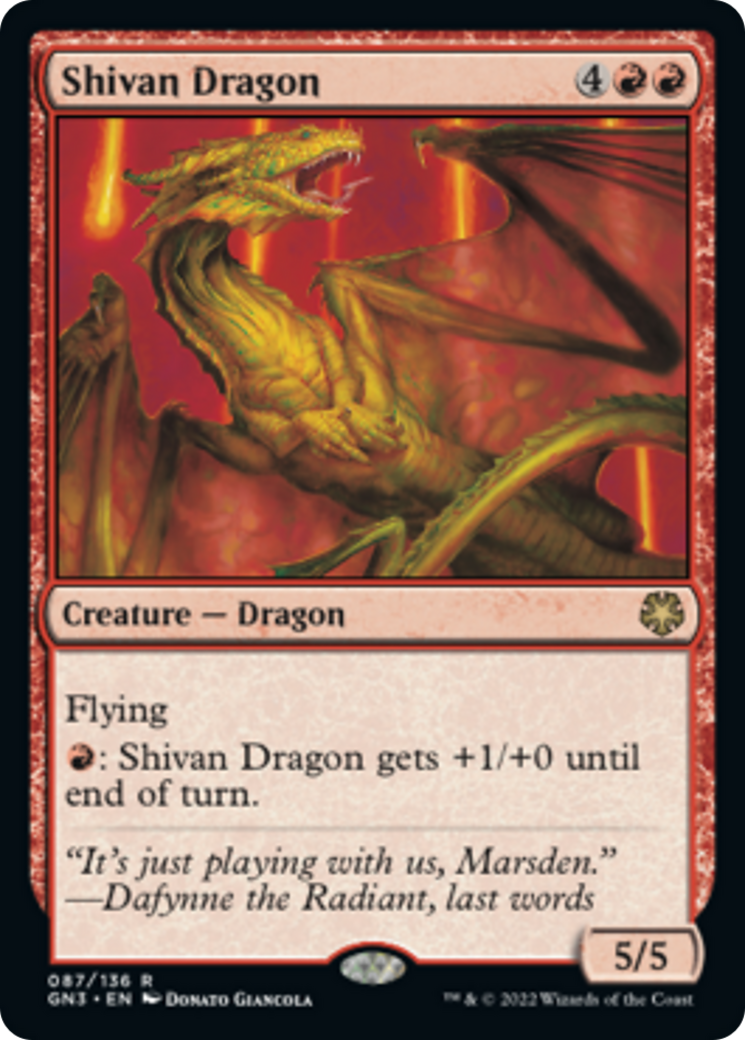 Shivan Dragon [Game Night: Free-for-All] | Kessel Run Games Inc. 