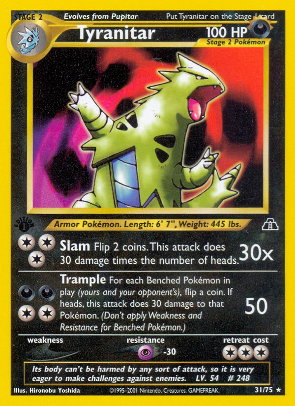 Tyranitar (31/75) [Neo Discovery 1st Edition] | Kessel Run Games Inc. 