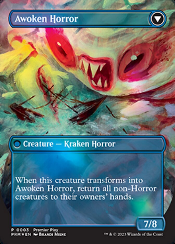 Thing in the Ice // Awoken Horror (Borderless Alternate Art) [Regional Championship Qualifiers 2023] | Kessel Run Games Inc. 