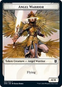 Angel Warrior // Construct Double-Sided Token [Zendikar Rising Tokens] | Kessel Run Games Inc. 