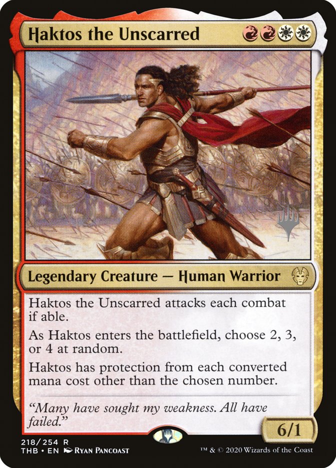 Haktos the Unscarred (Promo Pack) [Theros Beyond Death Promos] | Kessel Run Games Inc. 