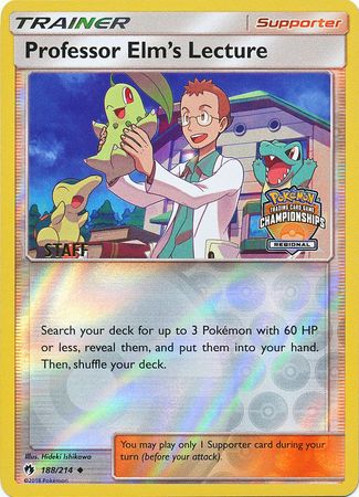 Professor Elm's Lecture (188/214) (Regional Championship Promo Staff) [Sun & Moon: Lost Thunder] | Kessel Run Games Inc. 