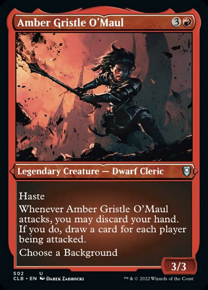 Amber Gristle O'Maul (Foil Etched) [Commander Legends: Battle for Baldur's Gate] | Kessel Run Games Inc. 