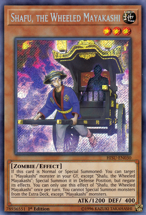 Shafu, the Wheeled Mayakashi [HISU-EN030] Secret Rare | Kessel Run Games Inc. 