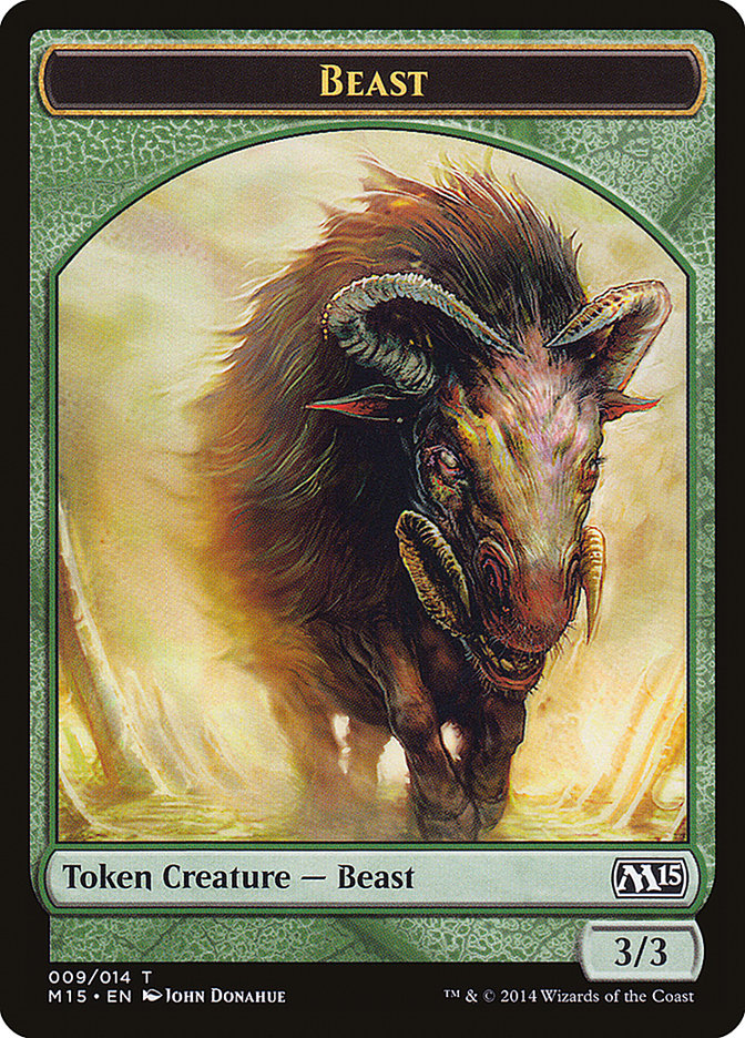 Beast Token (009/014) [Magic 2015 Tokens] | Kessel Run Games Inc. 