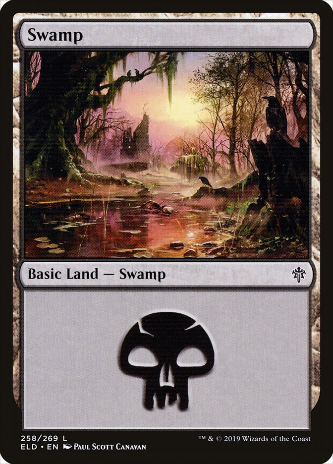 Swamp (258) [Throne of Eldraine] | Kessel Run Games Inc. 