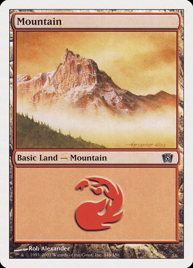 Mountain (346) [Eighth Edition] | Kessel Run Games Inc. 