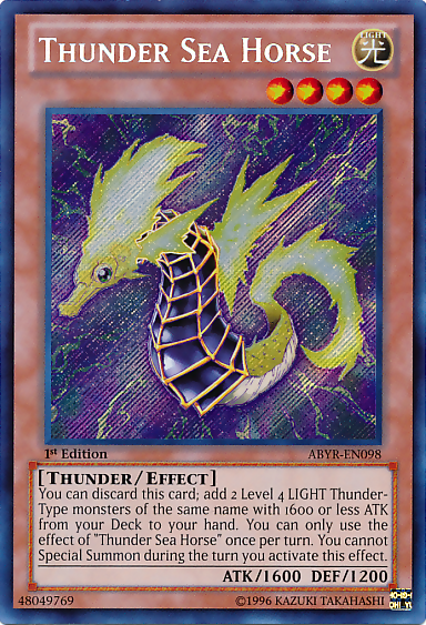 Thunder Sea Horse [ABYR-EN098] Secret Rare | Kessel Run Games Inc. 