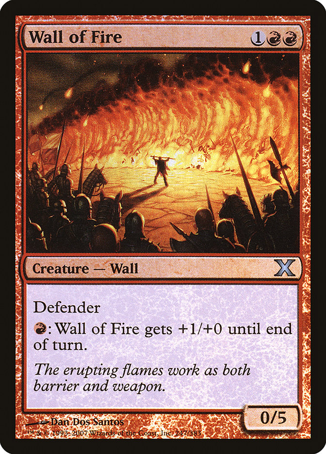 Wall of Fire (Premium Foil) [Tenth Edition] | Kessel Run Games Inc. 