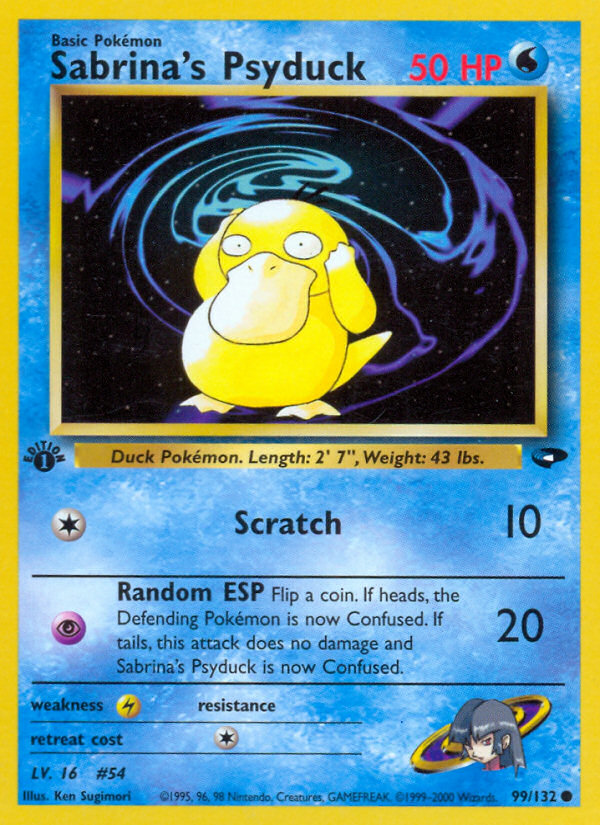 Sabrina's Psyduck (99/132) [Gym Challenge 1st Edition] | Kessel Run Games Inc. 