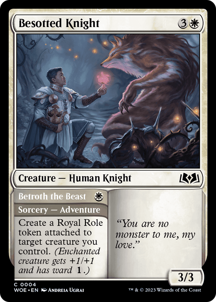 Besotted Knight // Betroth the Beast [Wilds of Eldraine] | Kessel Run Games Inc. 