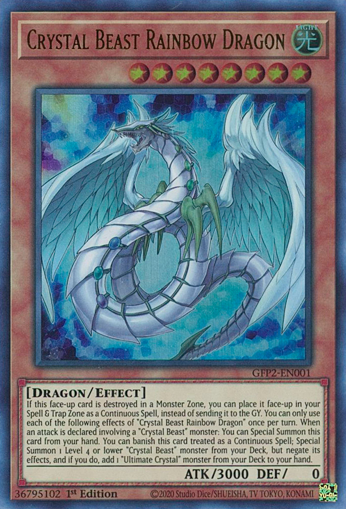 Crystal Beast Rainbow Dragon [GFP2-EN001] Ultra Rare | Kessel Run Games Inc. 