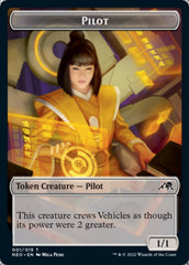 Spirit (002) // Pilot Double-Sided Token [Kamigawa: Neon Dynasty Tokens] | Kessel Run Games Inc. 