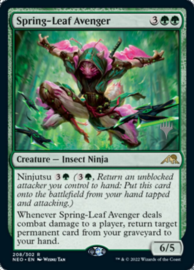 Spring-Leaf Avenger (Promo Pack) [Kamigawa: Neon Dynasty Promos] | Kessel Run Games Inc. 