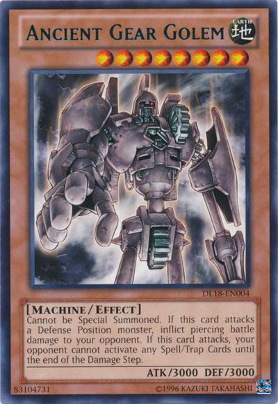 Ancient Gear Golem (Green) [DL18-EN004] Rare | Kessel Run Games Inc. 