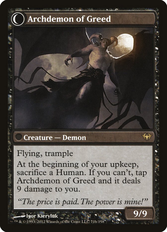 Ravenous Demon // Archdemon of Greed [Dark Ascension] | Kessel Run Games Inc. 