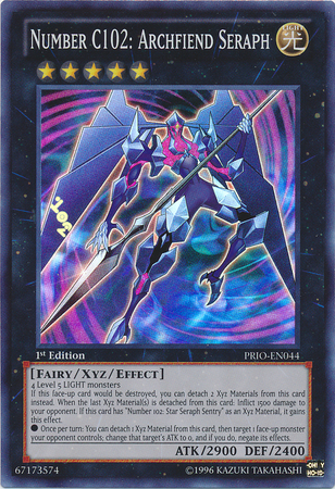 Number C102: Archfiend Seraph [PRIO-EN044] Super Rare | Kessel Run Games Inc. 