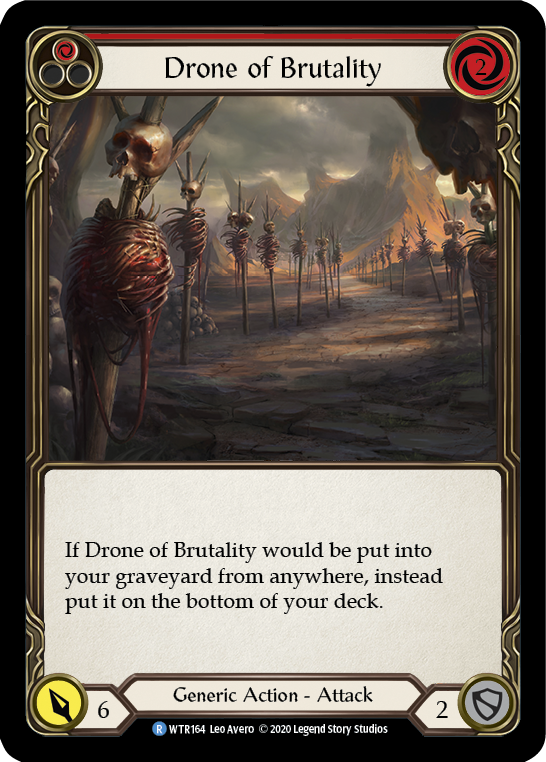 Drone of Brutality (Red) [U-WTR164] (Welcome to Rathe Unlimited)  Unlimited Rainbow Foil | Kessel Run Games Inc. 