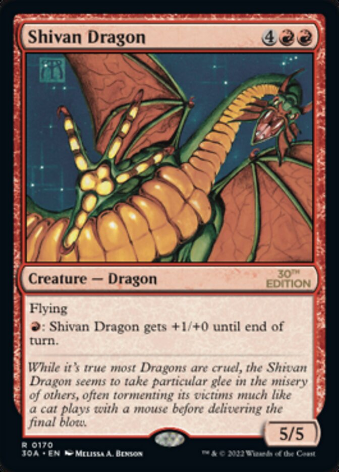 Shivan Dragon [30th Anniversary Edition] | Kessel Run Games Inc. 