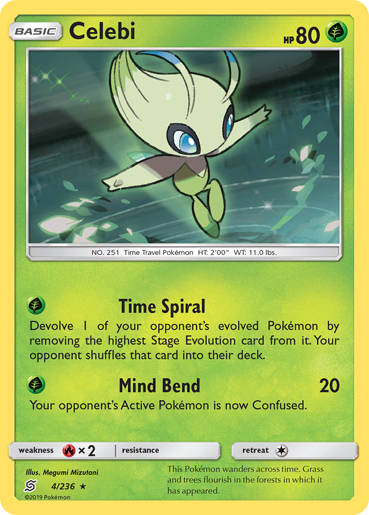 Celebi (4/236) [Sun & Moon: Unified Minds] | Kessel Run Games Inc. 