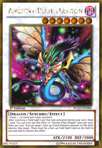 Ancient Pixie Dragon [PGLD-EN006] Gold Secret Rare | Kessel Run Games Inc. 