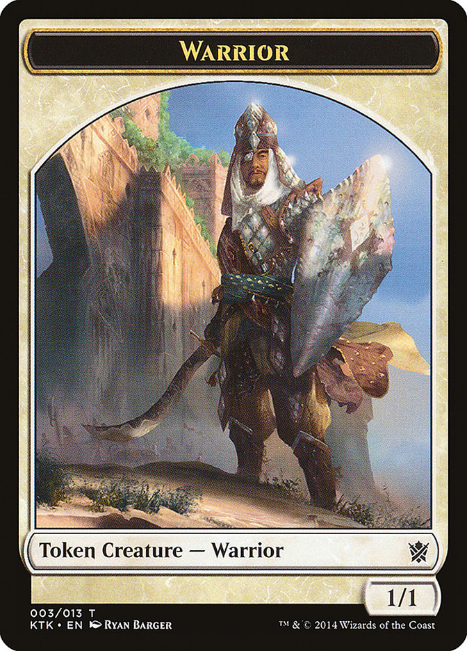 Warrior Token (003/013) [Khans of Tarkir Tokens] | Kessel Run Games Inc. 