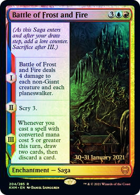 Battle of Frost and Fire [Kaldheim Prerelease Promos] | Kessel Run Games Inc. 