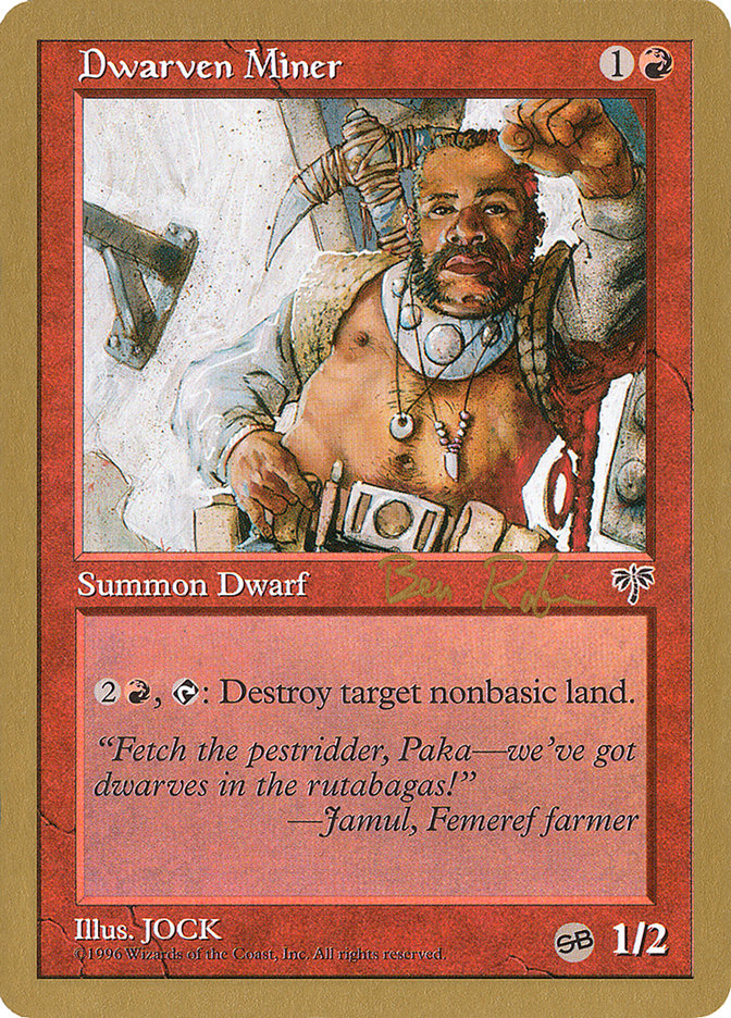 Dwarven Miner (Ben Rubin) (SB) [World Championship Decks 1998] | Kessel Run Games Inc. 