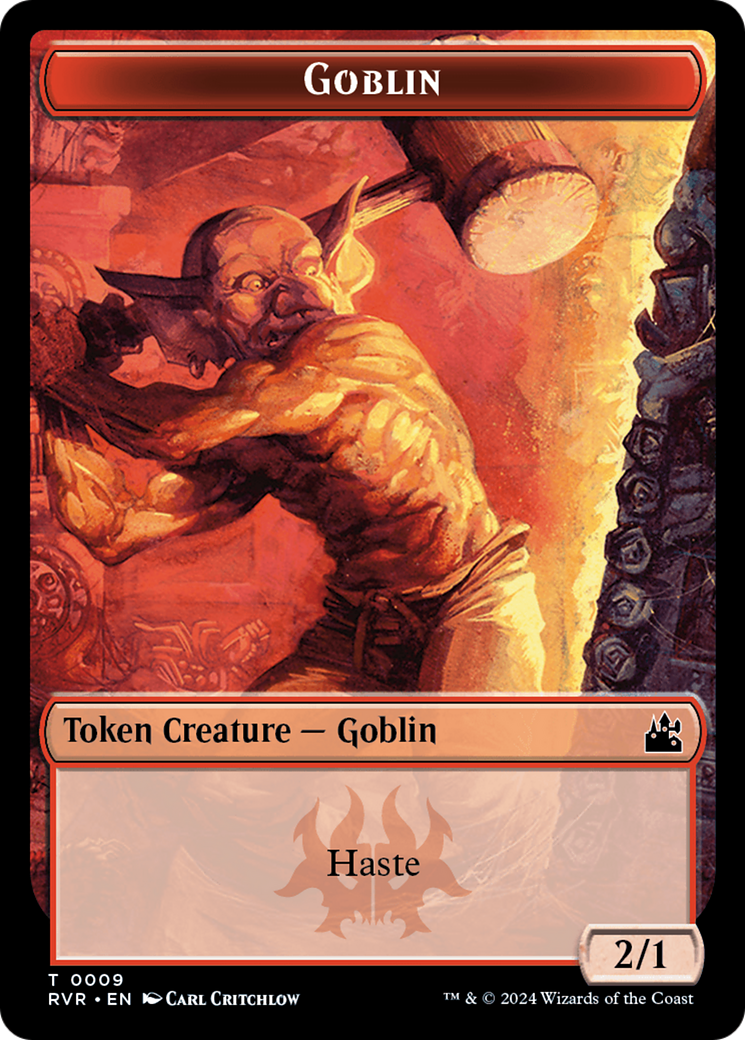 Saproling // Goblin (0009) Double-Sided Token [Ravnica Remastered Tokens] | Kessel Run Games Inc. 